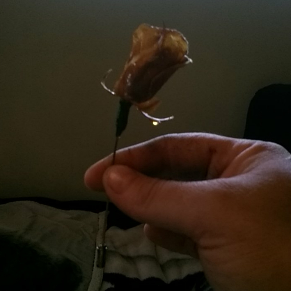 Real rose stick pin